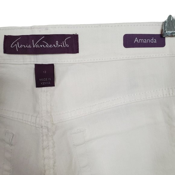 Gloria Vanderbilt NWT 12 Jeans Amanda Ultra Stretch Slimming Embellished 33x31 - Picture 7 of 10